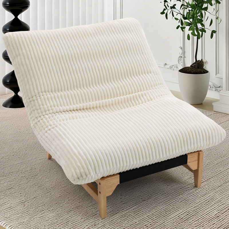 Fauteuil d'appoint rembourré 43,5 po, Crème