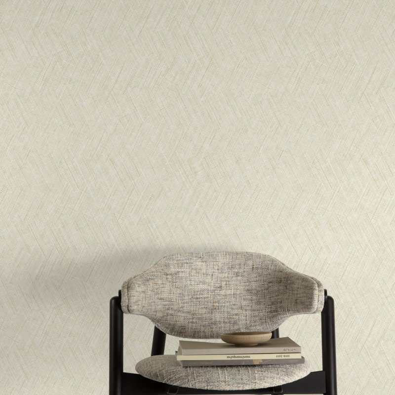 Textured Vibes Collection Abstract Texture Wallpaper Roll, Cream