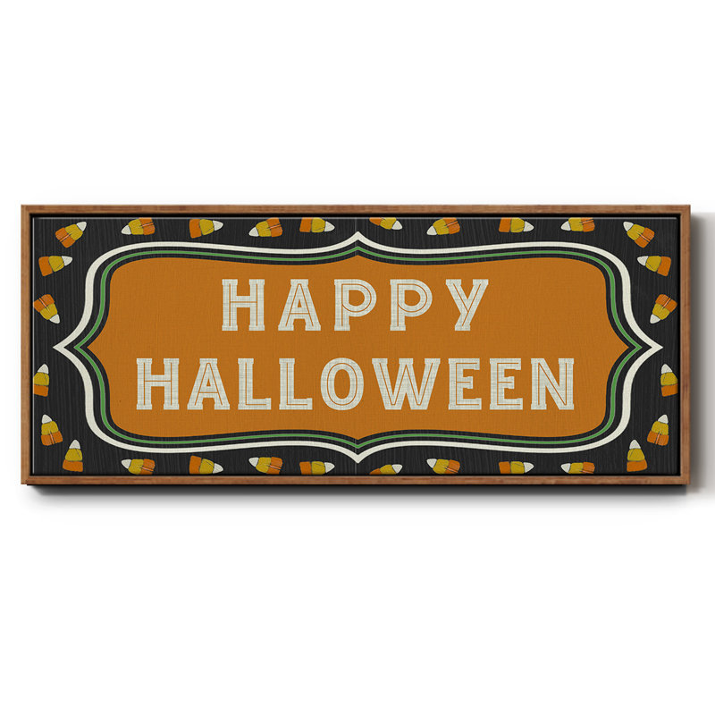 Happy Hallowween - toile encadrée, H 20 po x l 50 po