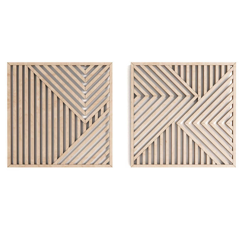 Handmade Modern Abstract Wall Decor, 34" H x 34" W x 0.73" D