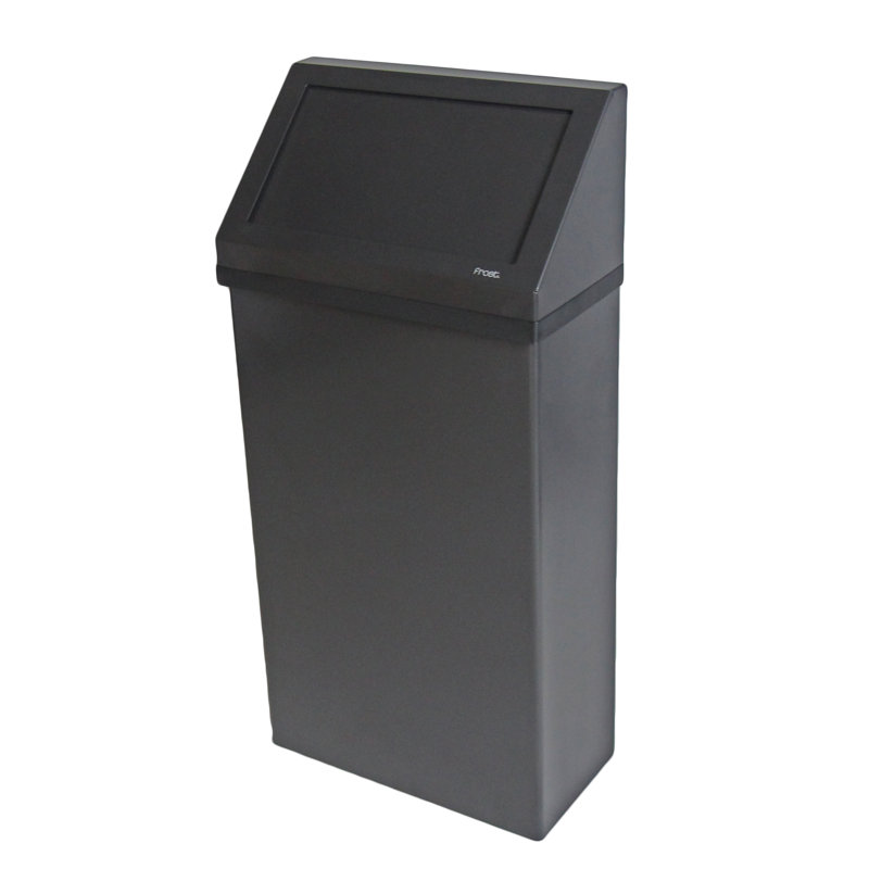 Poubelle murale noir mat