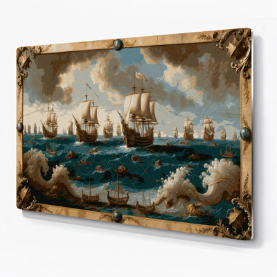 Art nautique brun, "Nautical Trading routes"