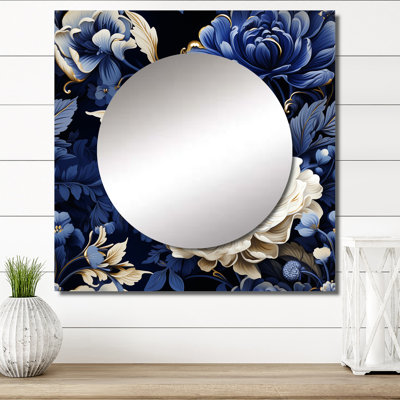 Motif victorien bleu cobalt Renaissance