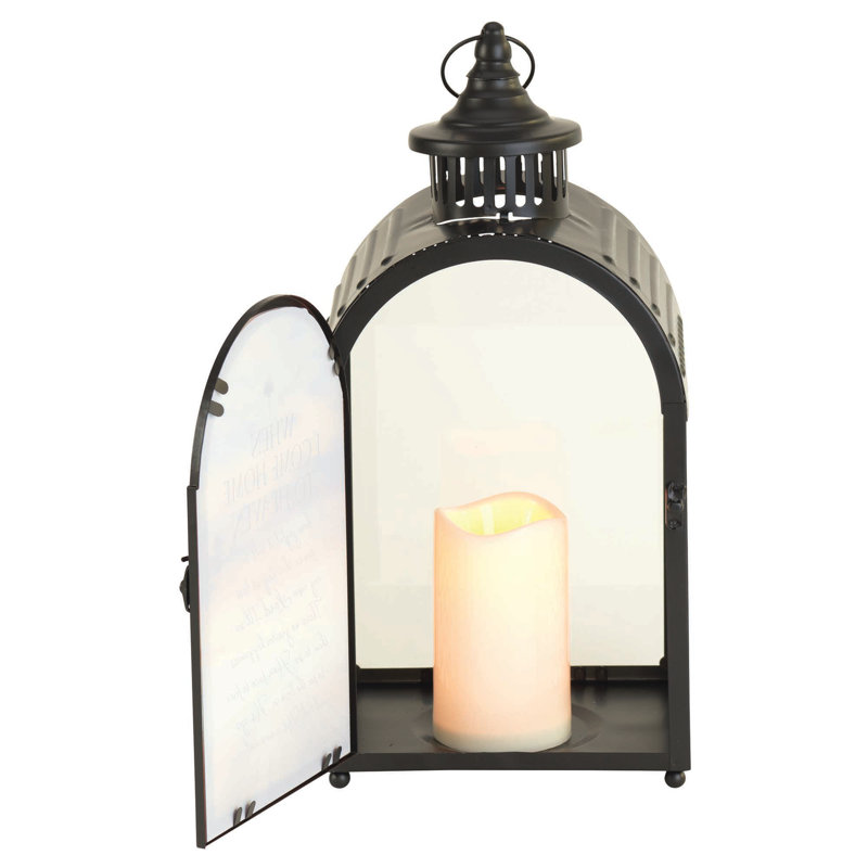 16.5'' H Tabletop Lantern with Candle Included