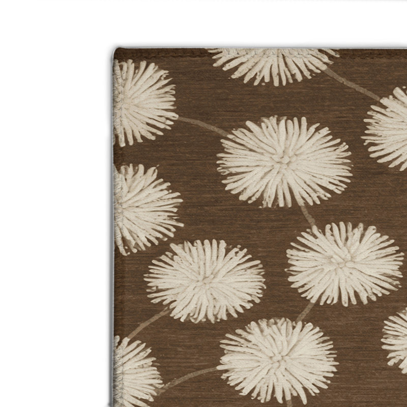 Tapis d'intérieur et d'extérieur brun Botanical, Rectangulaire 8 pi x 10 pi