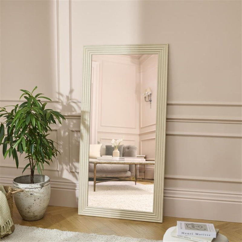 Wooden Mirror, 180x90cm, Oatmeal