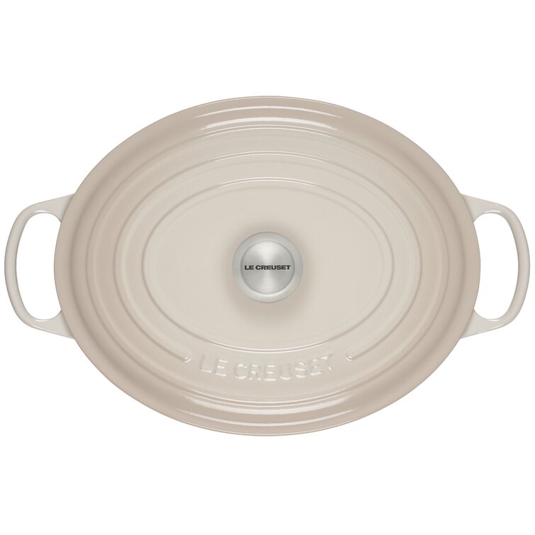 Le Creuset Enameled Cast Iron Signature 6 3/4 Quart Oval Dutch Oven in  Oyster — Las Cosas Kitchen Shoppe