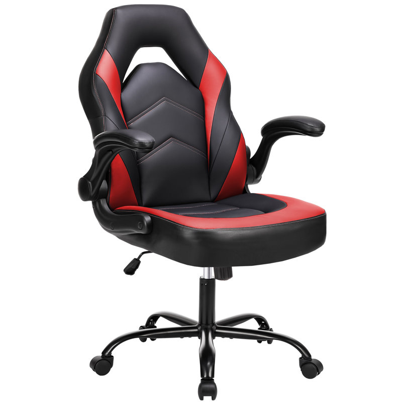Chaise de bureau Sweetcrispy, Noir / Rouge