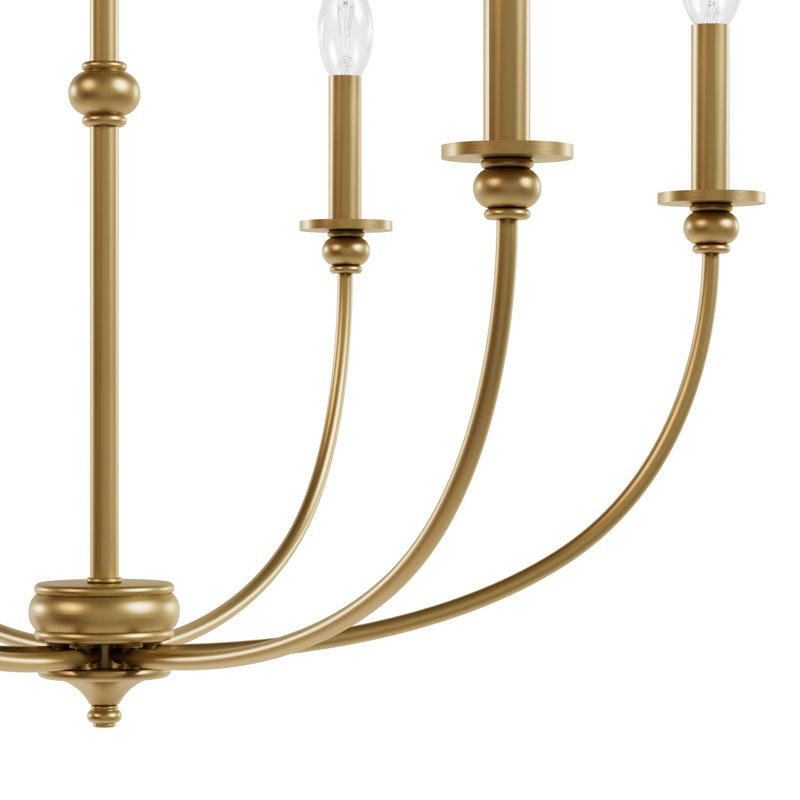 Hunter Southcrest 6 Light Chandelier Ceiling Light Fixture, Luxe Gold