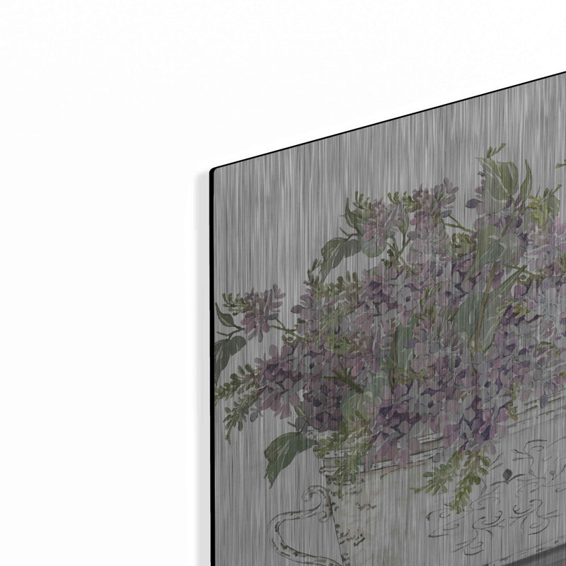«Lilac Galvanized Pot» par Cindy Jacobs, H 12 po x l 12 po