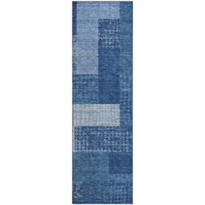 Premium Machine Washable Prisco Navy Rug