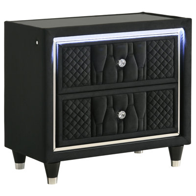 Ensemble de chambre avec grand lit noir 5 pièces