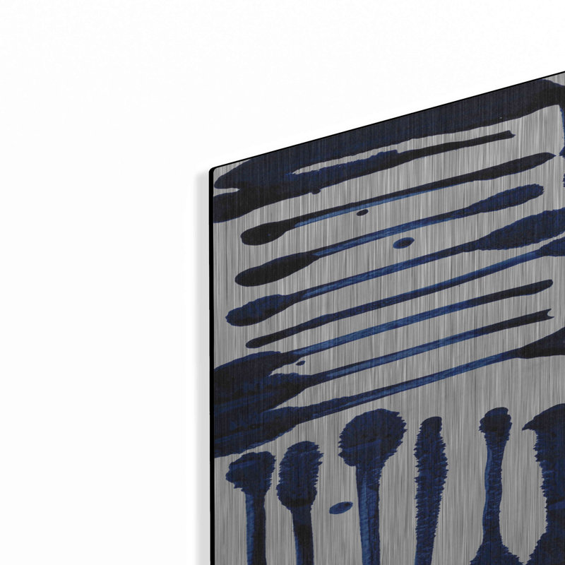 "Indigo Stripes II" par Jodi Fuchs, H 36 po x l 24 po