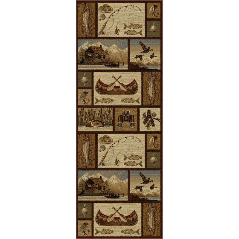 Tapis brun, Tapis de couloir 2 pi 7 po x 7 pi 3 po