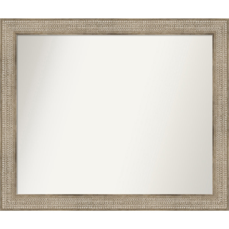 Jannice Solid Wood Wall Mirror, 37" x 44", Rectangle