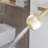3-Function Wall-Mounted Shower System With Square Rainfall Shower Head, Adjustable Handheld & Tub Spout, Brushed Gold-121925717