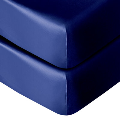 Fitted Crib Sheet, Silk Satin for Standard Baby and Toddler Bed Mattress, Super Soft, 28 x 52 Inch - NTBAY