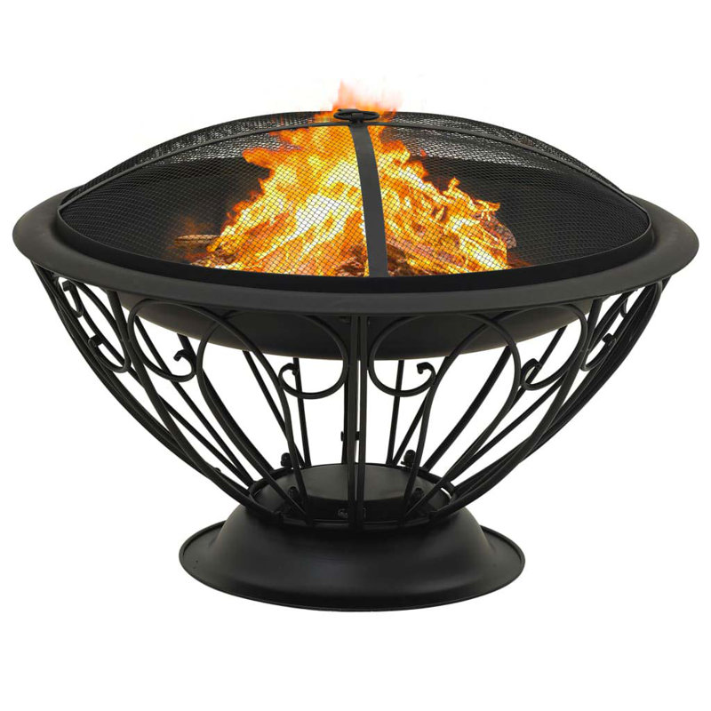 Herblay Round Steel Wood Burning Smokeless Fire Pit