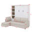 Queen Size Murphy Bed With Sofa And Shelves-763043259