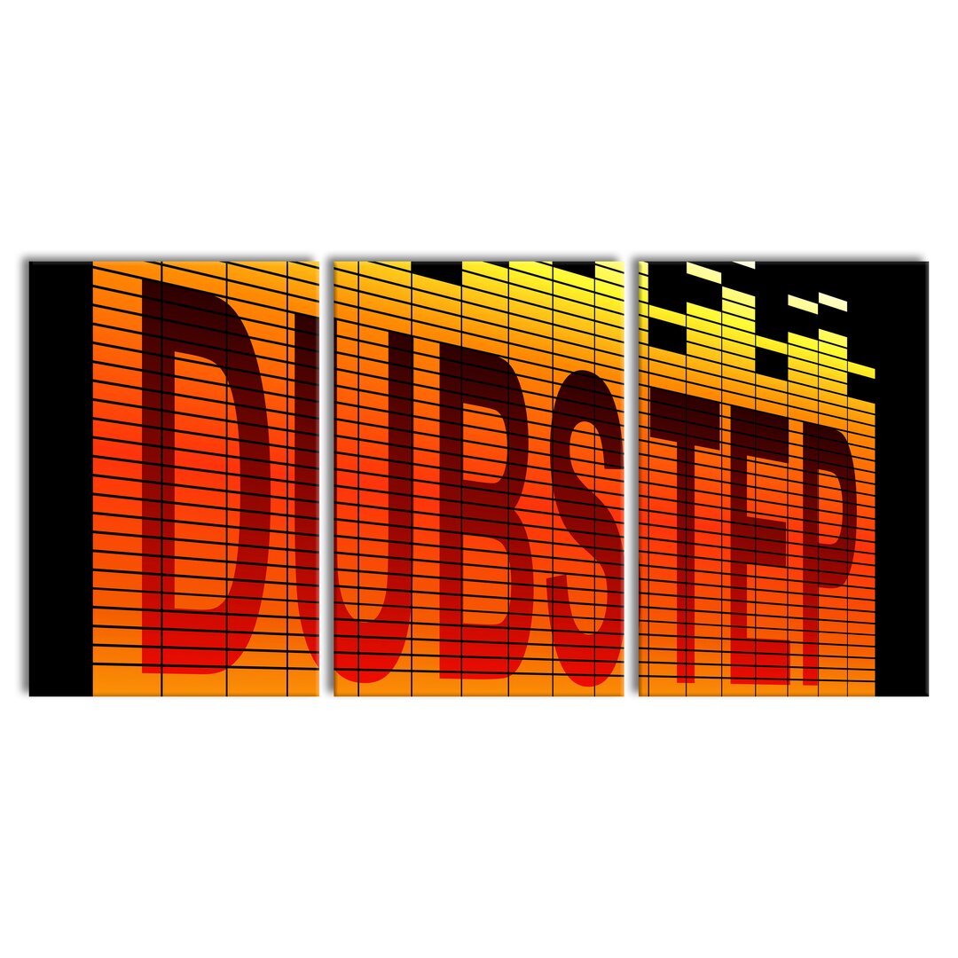 3-tlg. Leinwandbilder-Set Dubstep and Electro Music