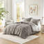 Ensemble de 2 édredons en fausse fourrure pour lit simple / simple TG gris clair, 2 pièces-122451913-122451910