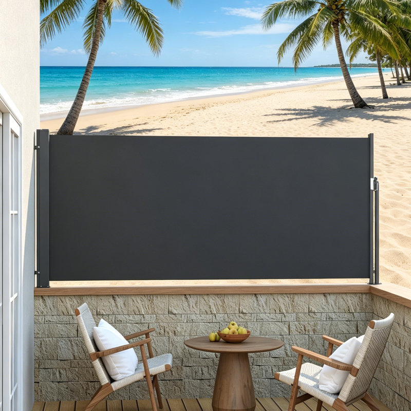 Dakota Fields 300 cm W Polyester Retractable Freestanding Awning, 300cm H x 300cm W x 120cm D