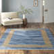 Demie Handmade Blue, Tan Rug