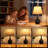 16.2'' 3-Way Dimmable Touch Control Table Lamp Set for Nightstand