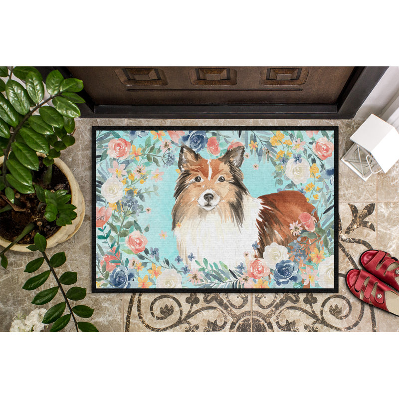 36 po x 24 po tapis de porte extérieur antidérapant Wimer, Berger Shetland