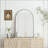 Arched Vanity Mirror with Silver Frame