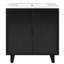 Ensemble de meuble-lavabo 30 po avec lavabo, armoire combinée, armoire de rangement pour salle de bain, structure en bois massif (identique à celle du modèle SV000008AAB-1)-124456456