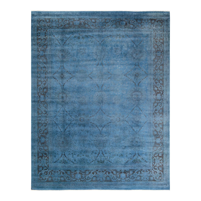 Tapis bleu nouvel âge 7 pi 10 po x 10 pi 3 po Darleen