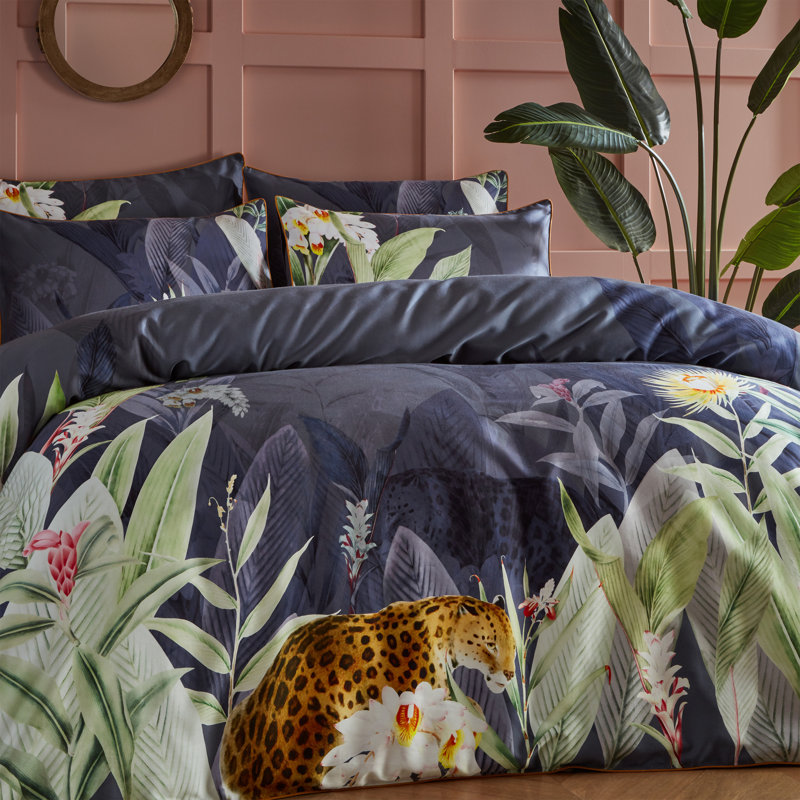 Artemis Cotton Floral Duvet Cover Set with Pillowcases, Double - 2 Standard Pillowcases