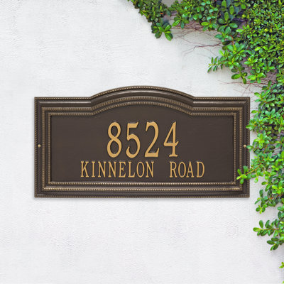 Signature Series 2-Line Wall Address Plaque