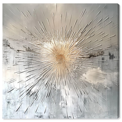 Toile dorée sur fond abstrait minimaliste par Art Remedy