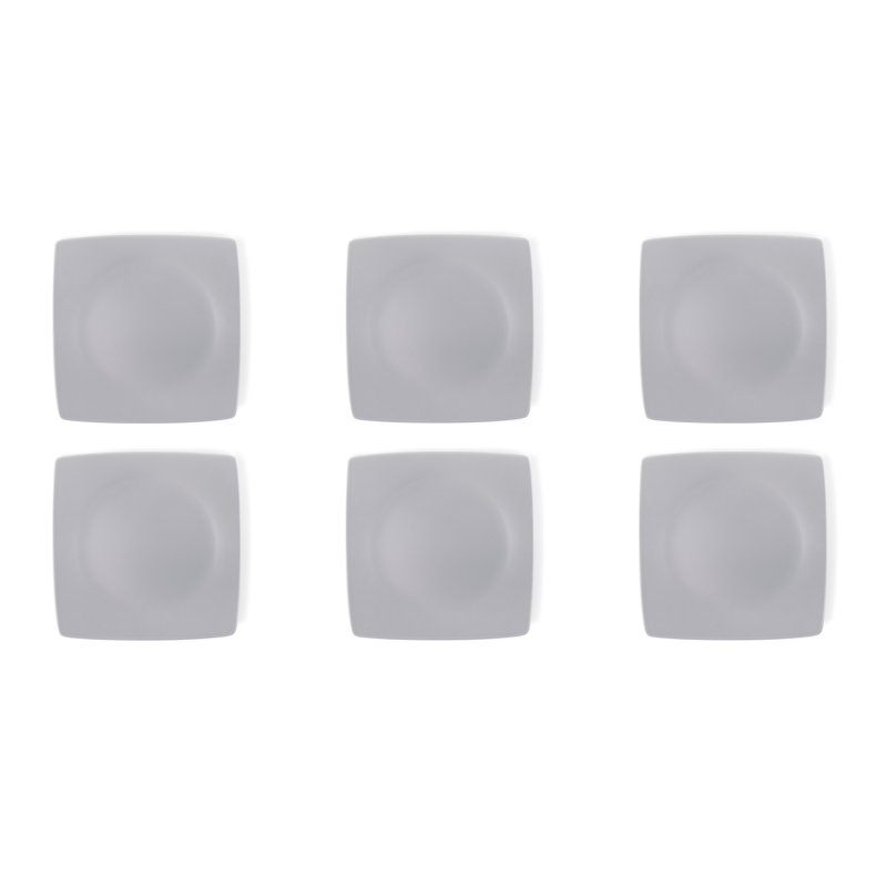 Excelsa Eclipse Set Of 6 Dinner Plates, Grey