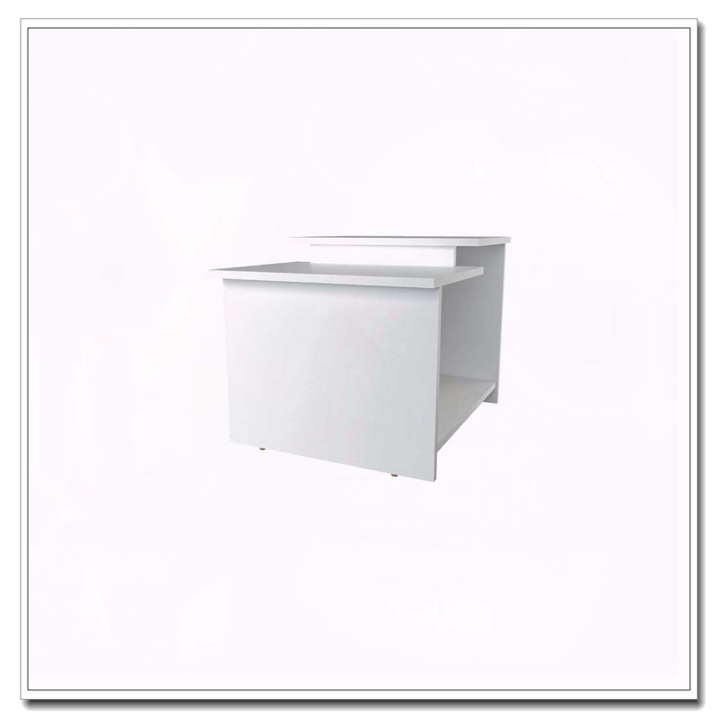 Table basse blanche avec rangement ouvert, Blanc