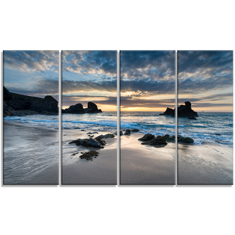 «Beautiful Porthcothan Bay», ensemble de 4 reproductions de photos sur toiles tendues