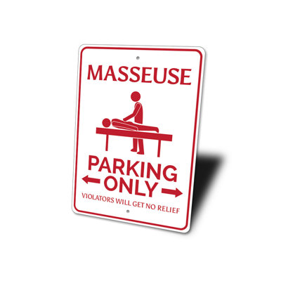 Enseigne de masseuse en aluminium