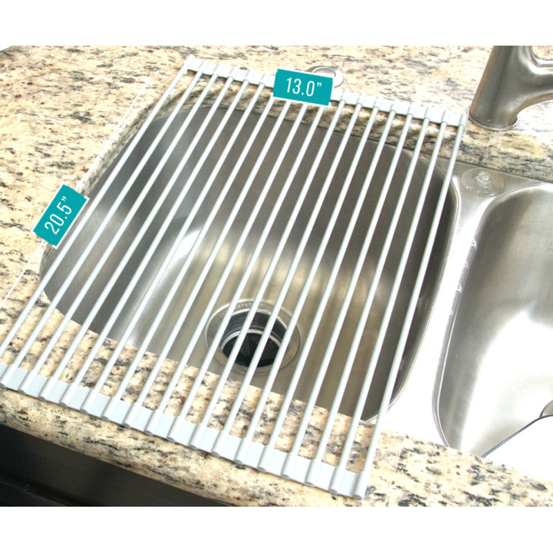 Stainless Steel Dish Rack, Red