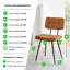 Adaline Dining Chair - Luxury Faux Leather Upholstered Mid Century Design