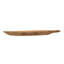 Assiette décorative décorative en bois de teck brun naturel en forme de carotte 24 pouces