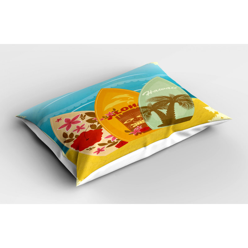 Surfboard Polyester Sham Set, King