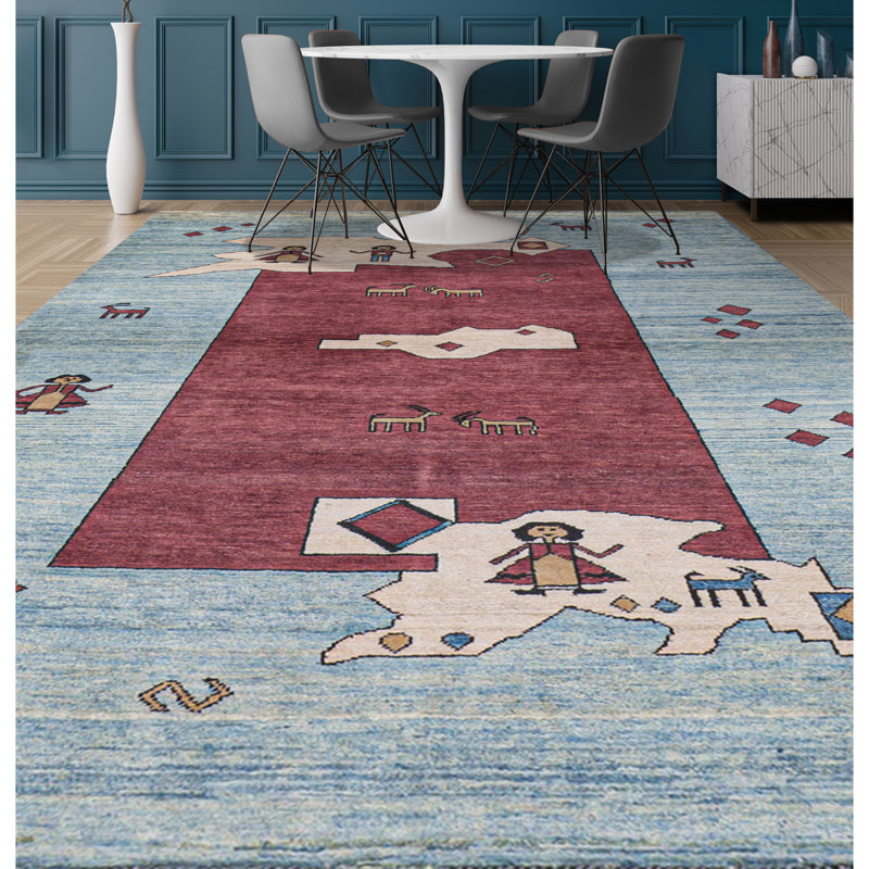Hand-Knotted High-Quality Rust Area Rug