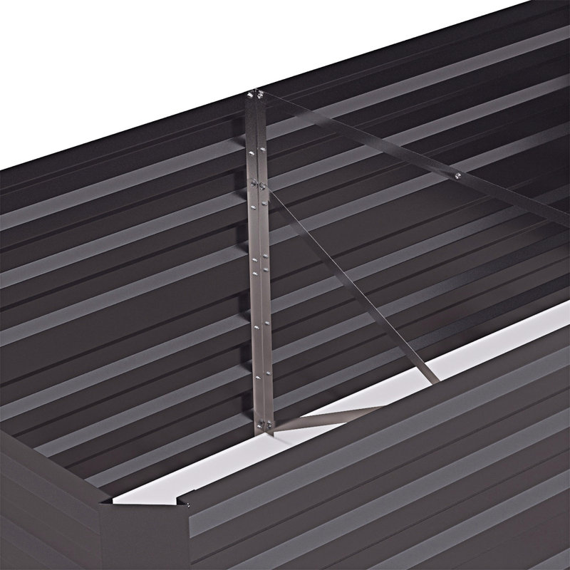 Metal Planter Box Raised Garden Bed Kit, Gray