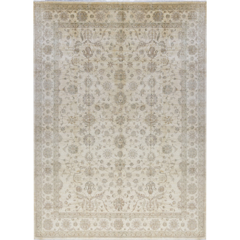Ziegler Wool Oriental Area Rug in Beige