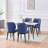 Raffertie 19.6" H PU Leather Upholstered Modern Dining Chairs With Black Metal Frame and Checker-Shaped Backerst-679365328-690409912
