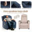 Fauteuil inclinable électrique en chenille de 33,5 po de largeur avec roulettes télécommandées et verrouillables, facile à déplacer et à verrouiller en place-1780264101