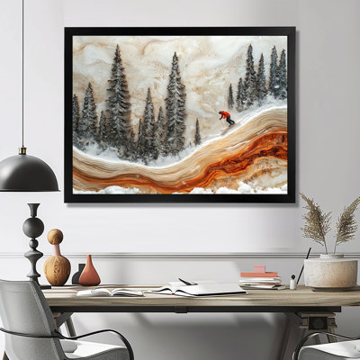 «Wister Cyrstal Skiing In A Winter Landscape I» - art mural ski