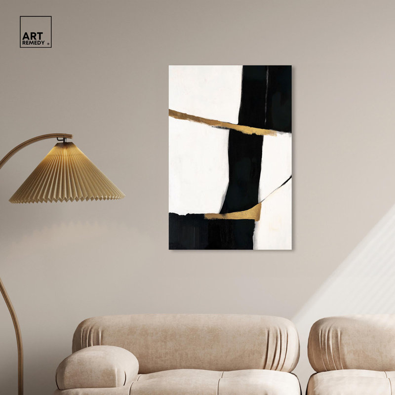 Art Remède noir et blanc, toile d'art Poids de noir II, H 36 po x l 24 po, Toile tendue